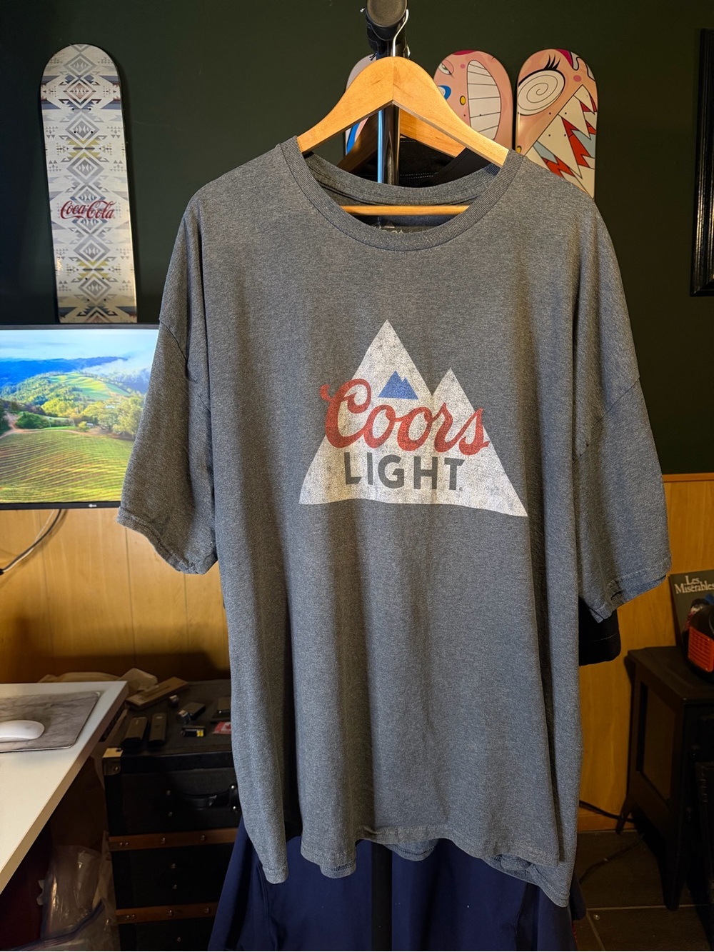 Coors Light licensed graphic tee Graphic Tee Blue Gray Size 4X